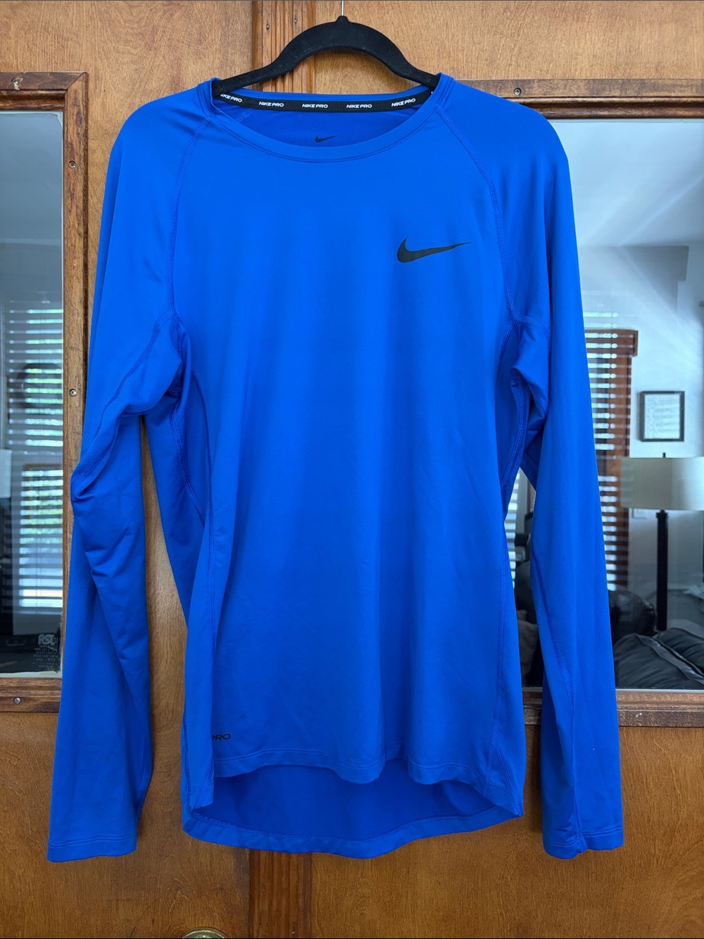 Men’s Nike Dri-FIT long Sleeve Tops - Black & Royal Blue